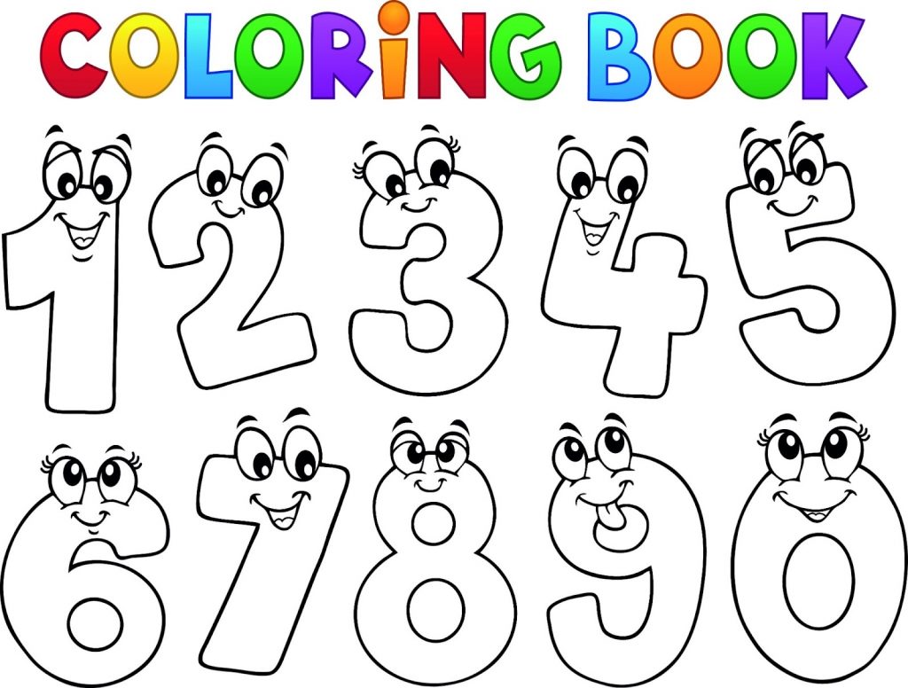 Number coloring page