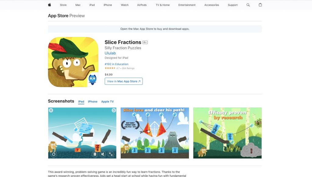Slice Fractions homepage