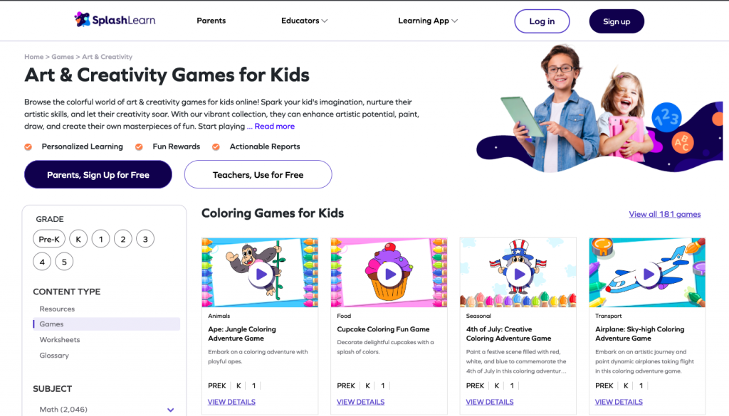 Paint Online - A free draw, art and creativity game for kids