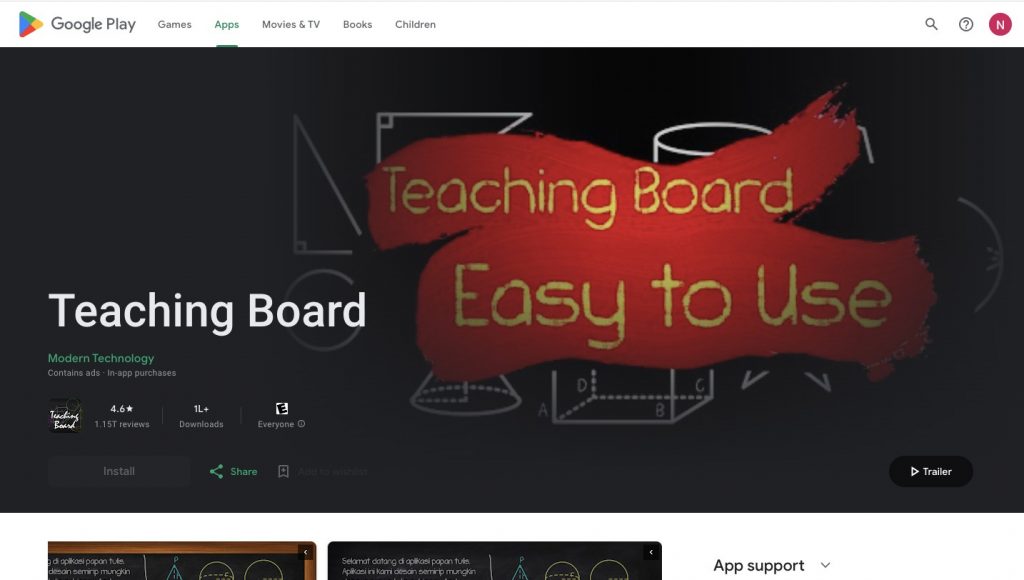 Teaching Board homepage
