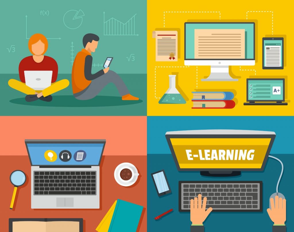 Illustration of different types of blended learning