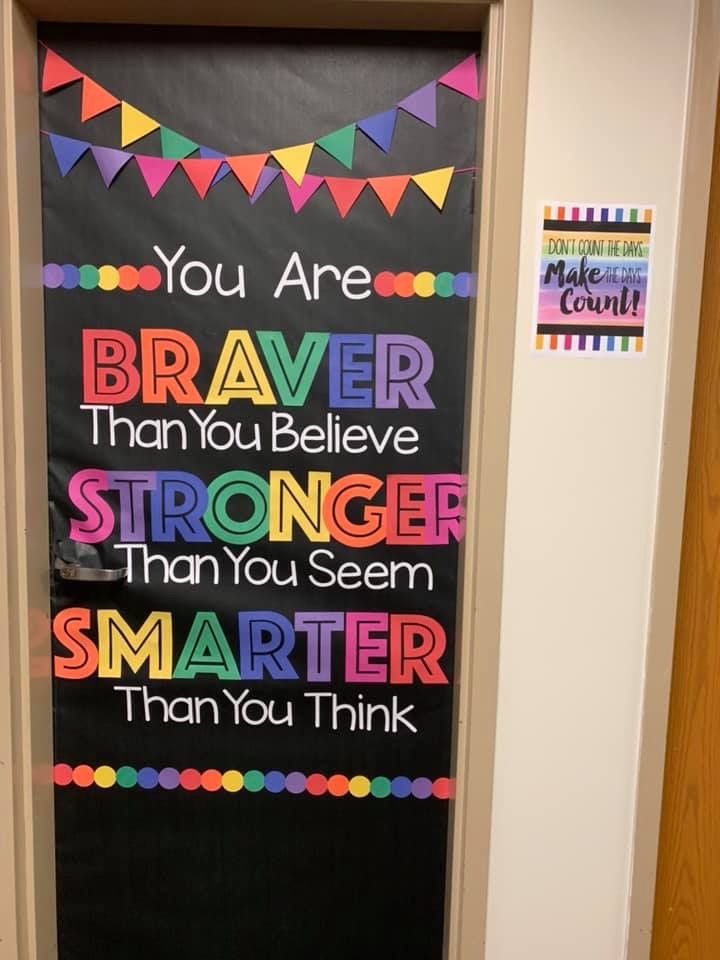 Motivational Welcome Door Idea