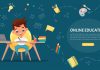Illustration of kid studying