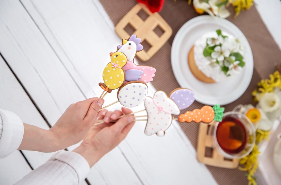Easter gingerbread cookie sticks