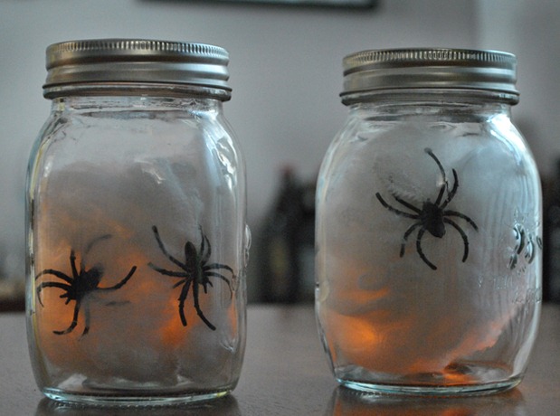 Jars with spider
