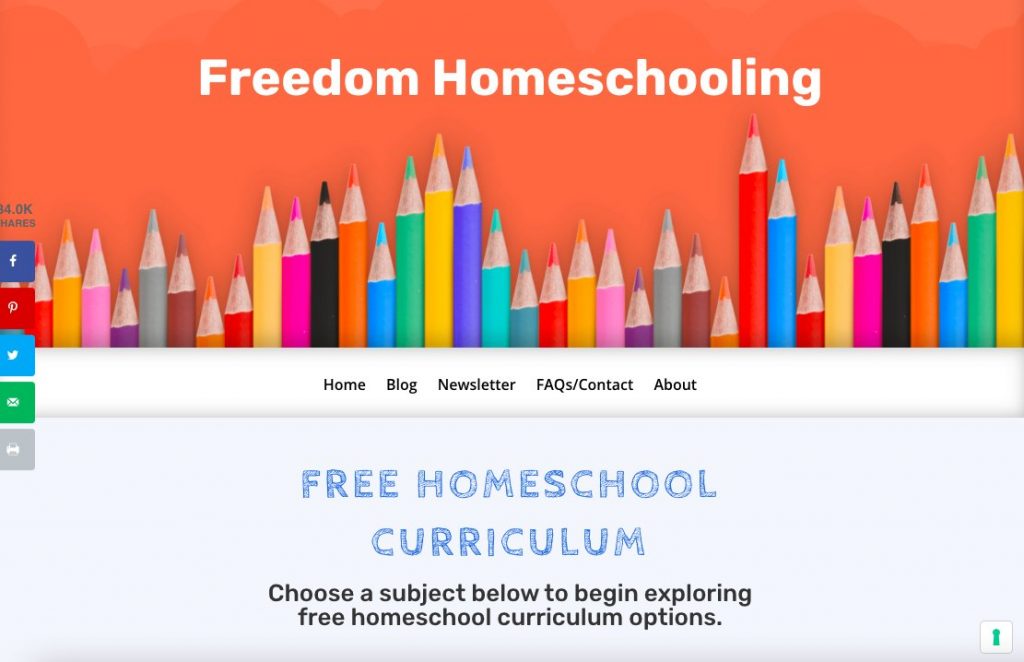 Freedom homeschooling Homepage