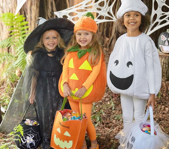 Kids in glow in the dark costume