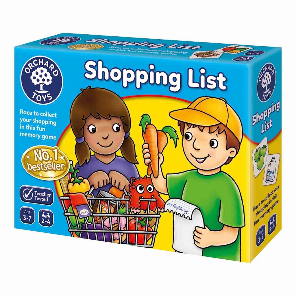 Board game cover of Orchard Toys Shopping List Game