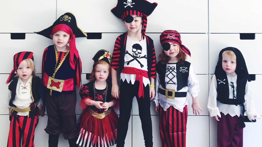 A boy in pirate costume