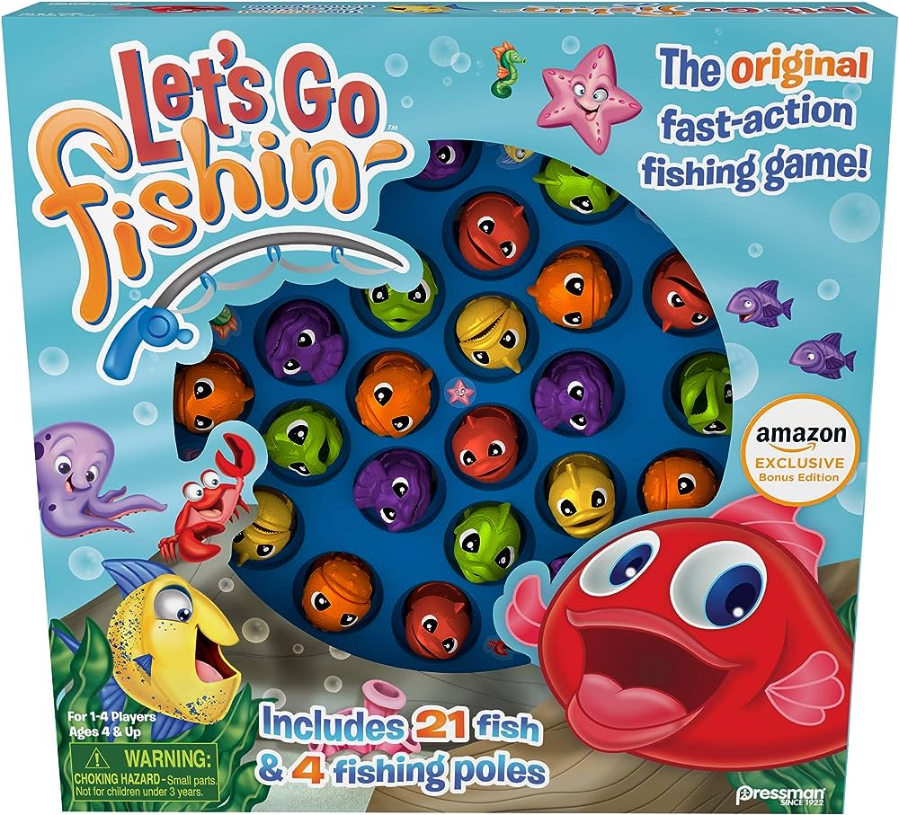 Board game cover of Pressman Let's Go Fishin'