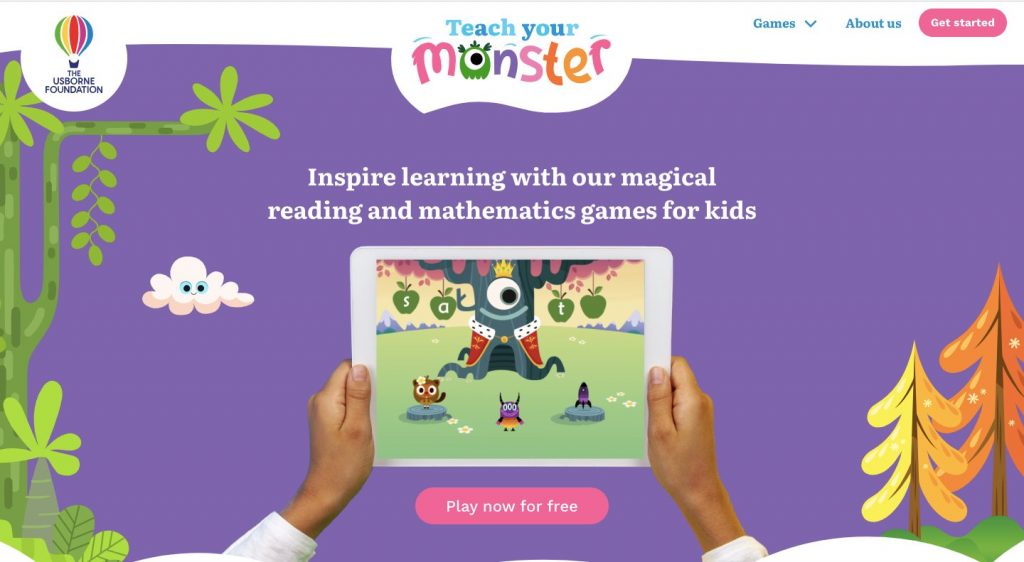 Homepage of Teach your monster to read