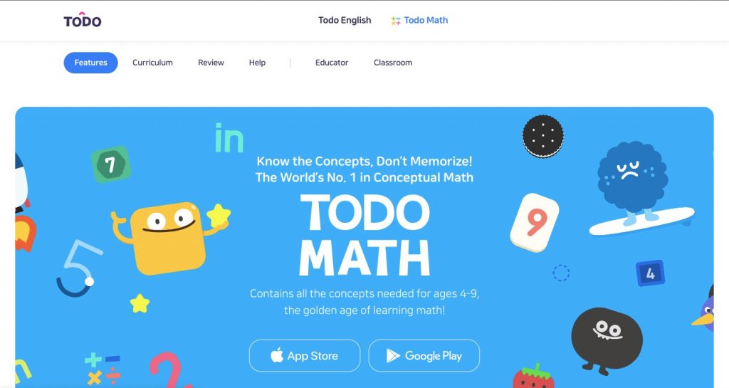 Homepage of Todo Math