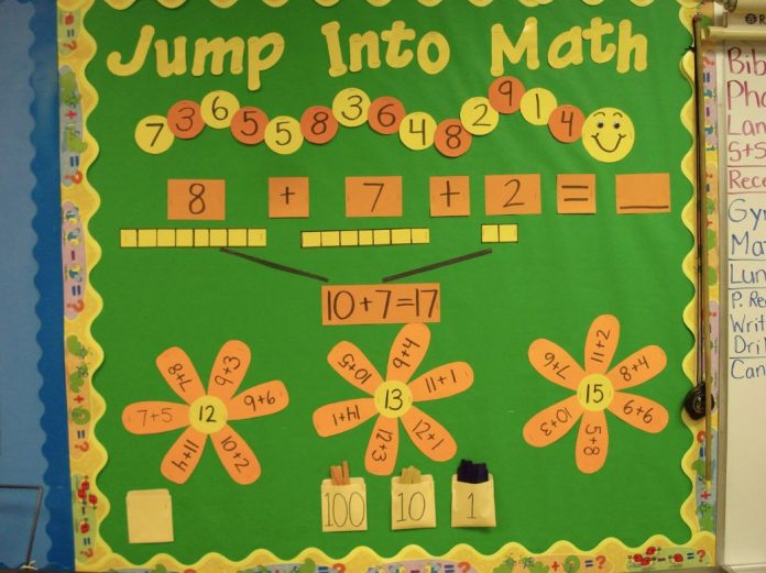 A math bulletin board