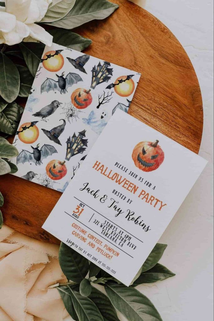 Halloween greeting cards