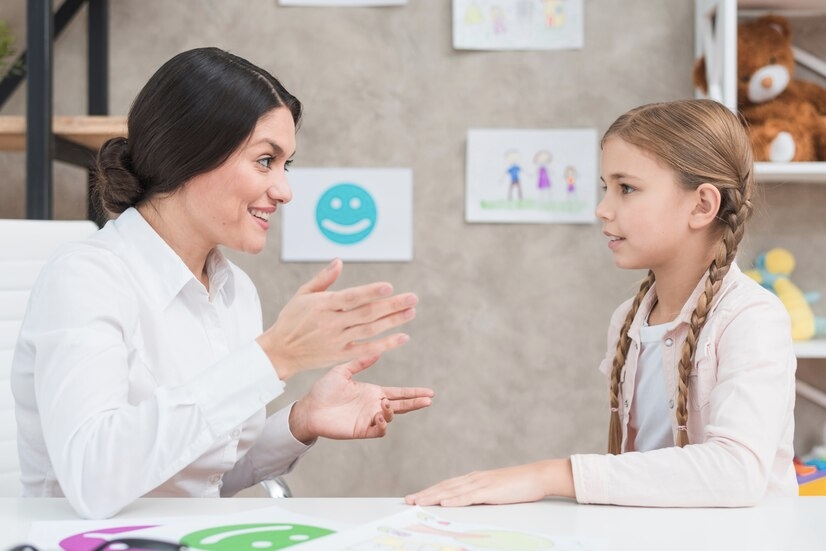 Girl and Woman Engaging in a Quality Conversation