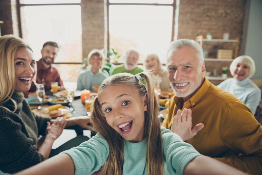 Thanksgiving gathering selfie