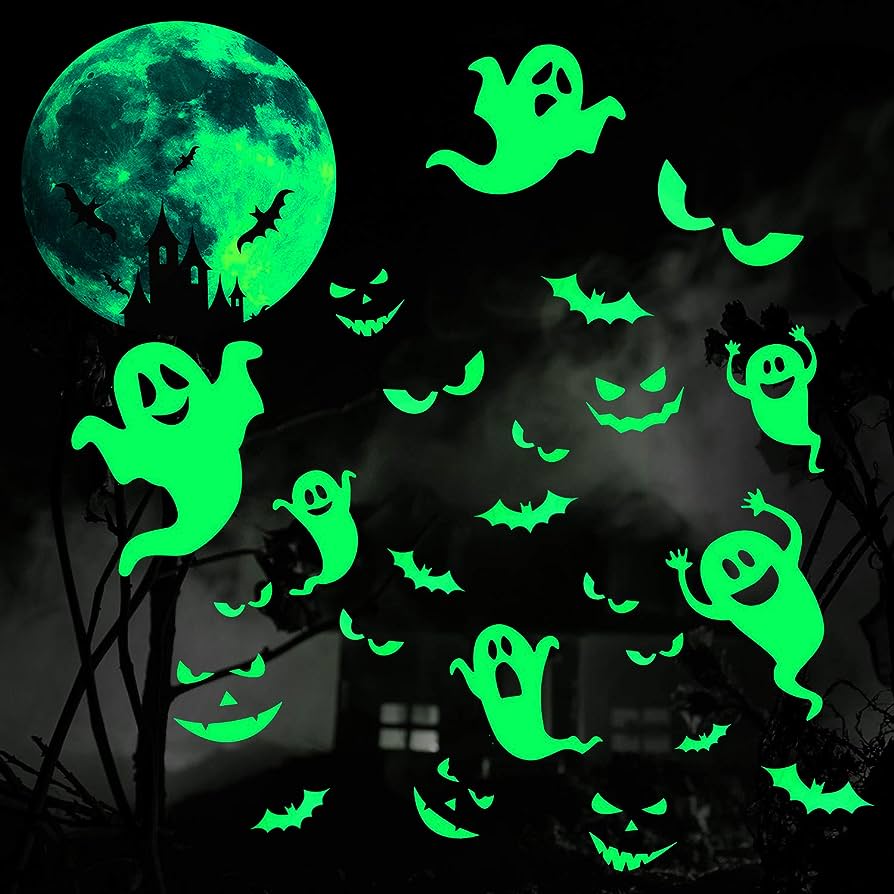 Glow in the dark Halloween stickers