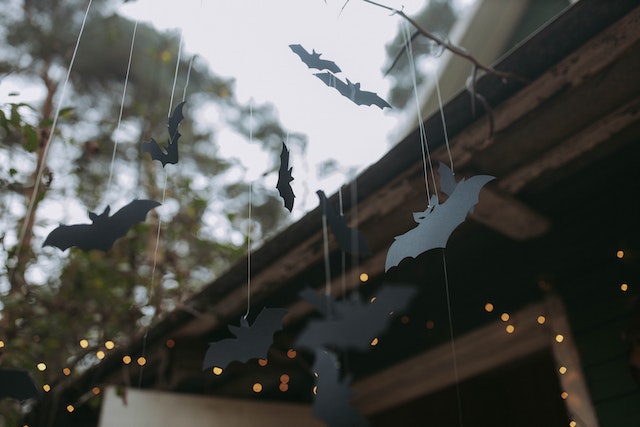 hangingbats Multiple DIY spiders hanging