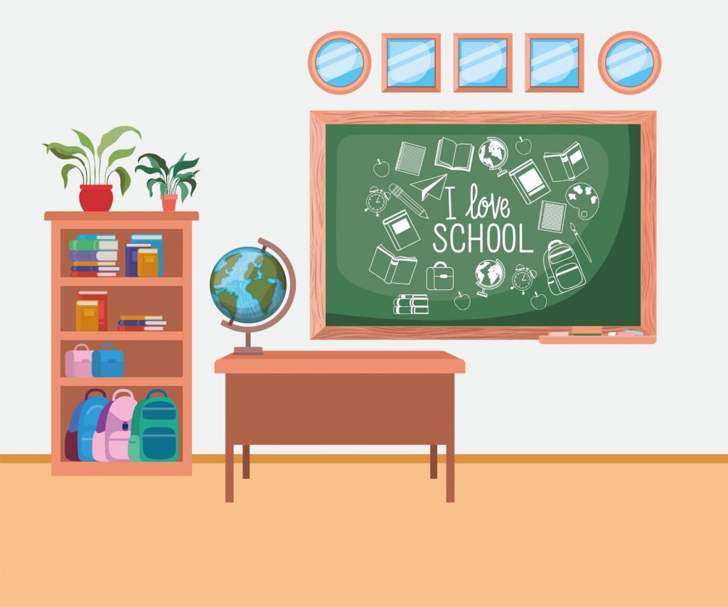 Illustration of a classroom board