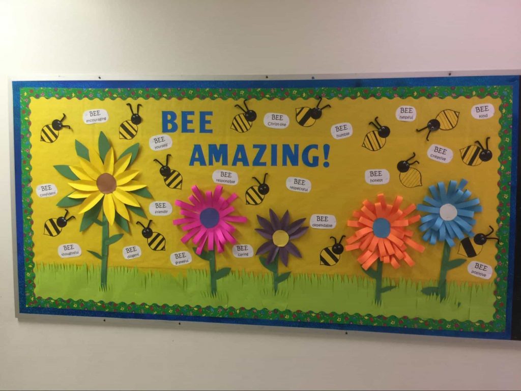A colorful bulletin board