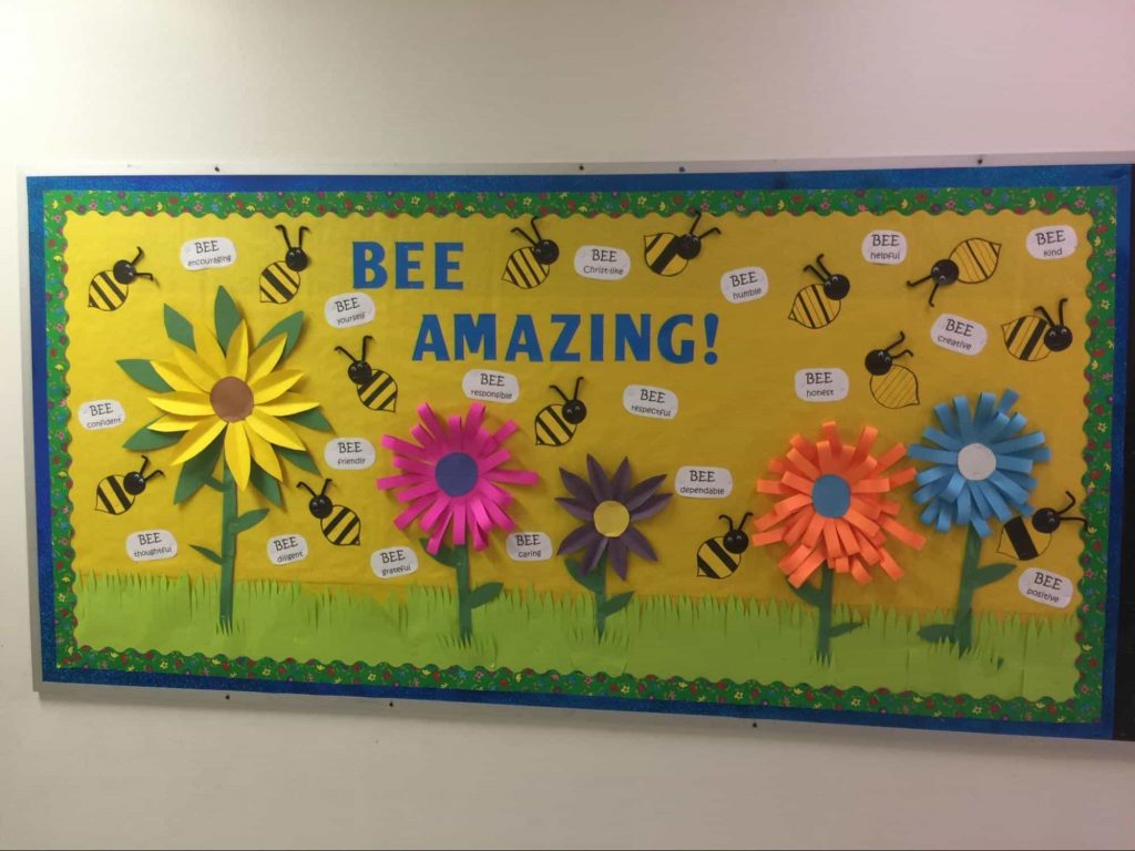 A colorful bulletin board