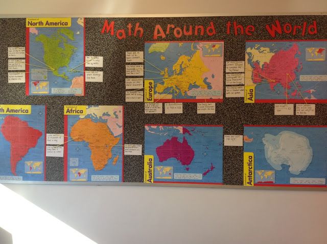 Math around the world bulletin board