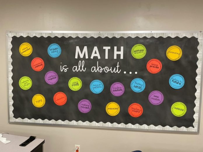 A math bulletin board