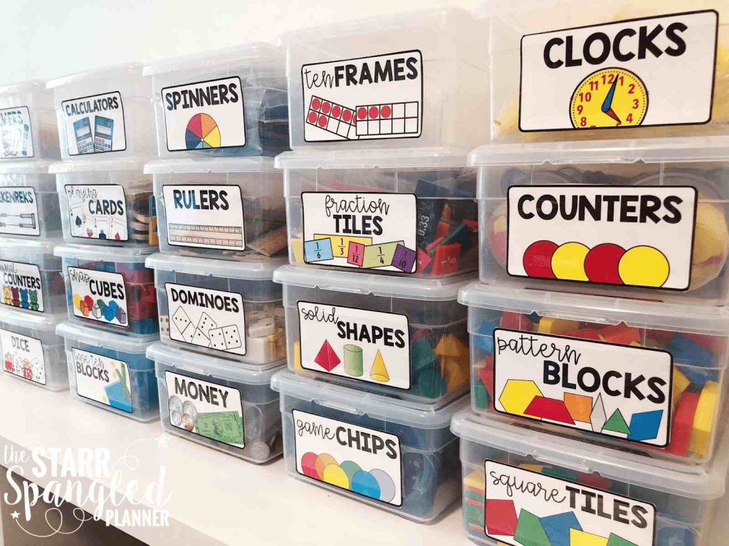 A math station in classroom