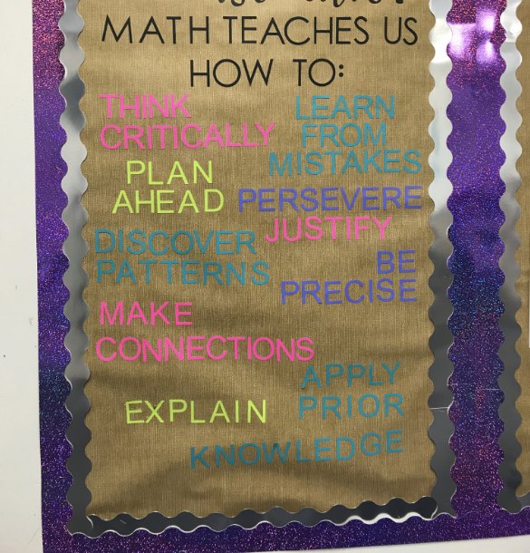 Bulletin board with quotes on it
