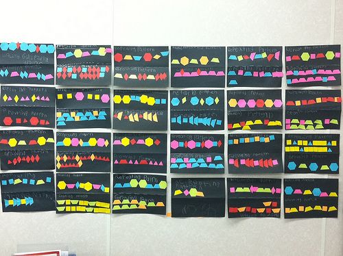 A math pattern sequence board