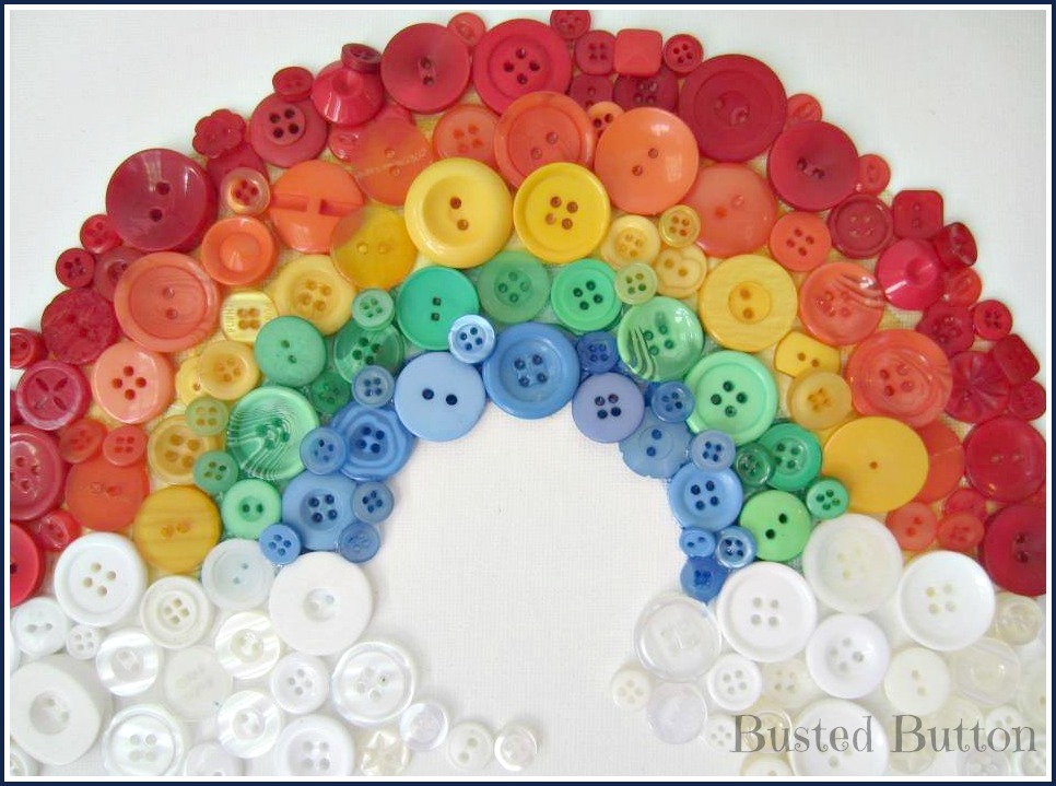 Rainbow button craft