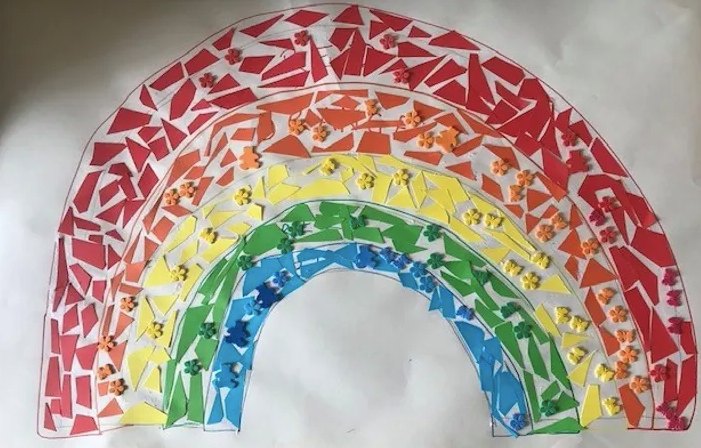 A rainbow collage