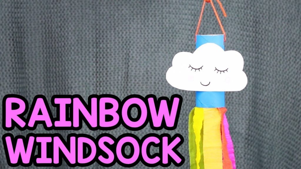 A rainbow hanging craft