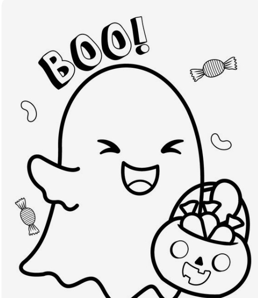 The Boo Bestie coloring page