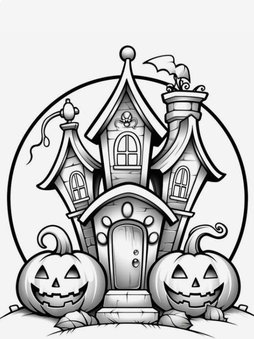 The Haunted House coloring page