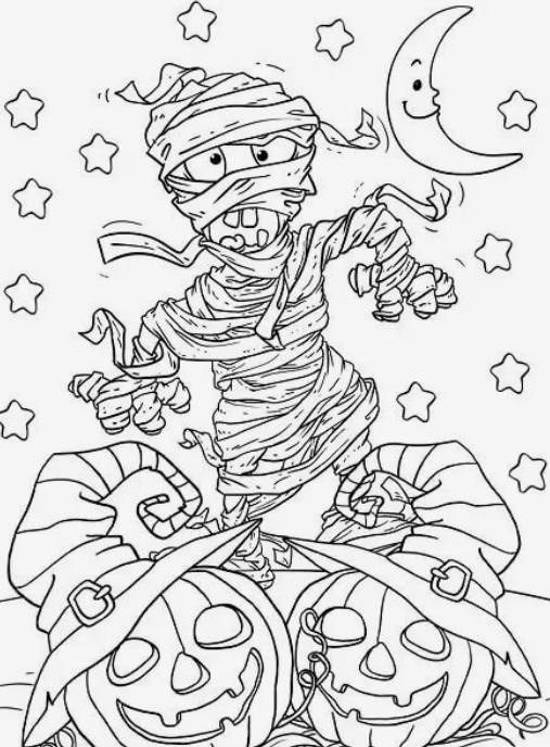 The Mummy Mania coloring page