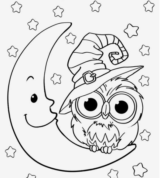 The Optimistic Owl coloring page