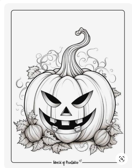 Halloween Pumpkin Coloring Paper Coloring Book for Kids 