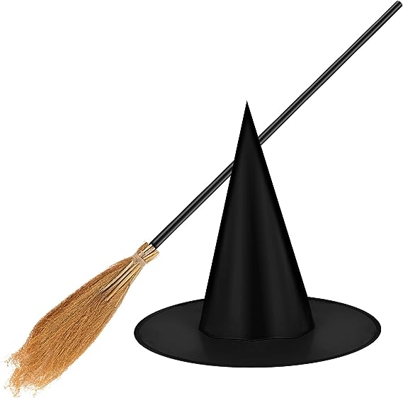 broom and a hat