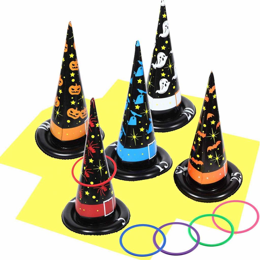 Witch hat with toss rings
