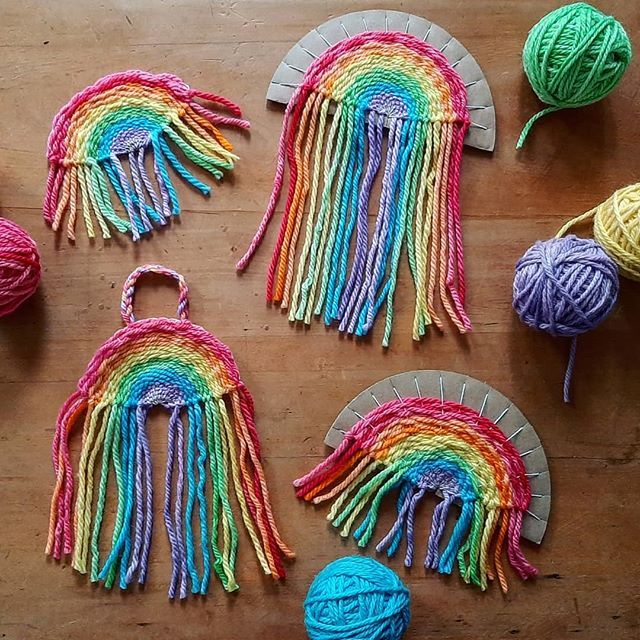 Rainbow woven craft