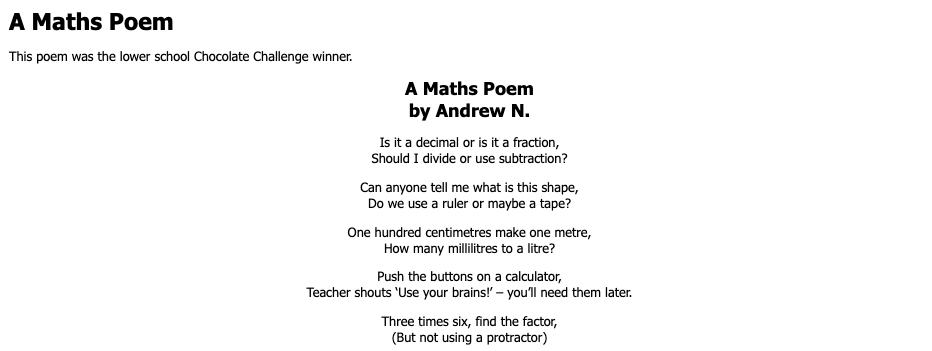 A math poem
