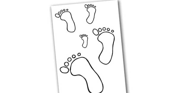 Footprints on paper