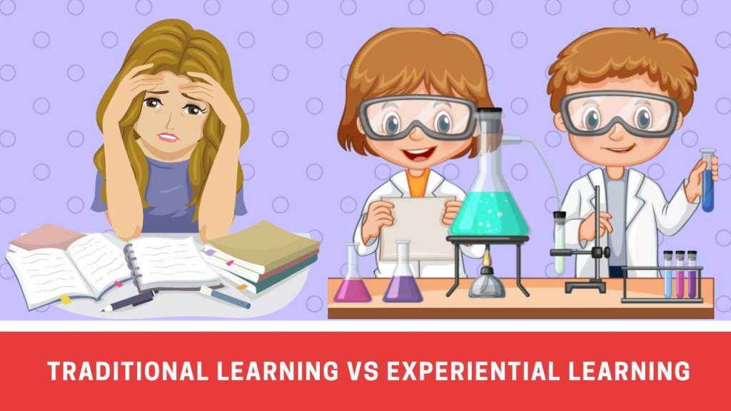 illustration of experiential learning and Traditional Learning Methods
