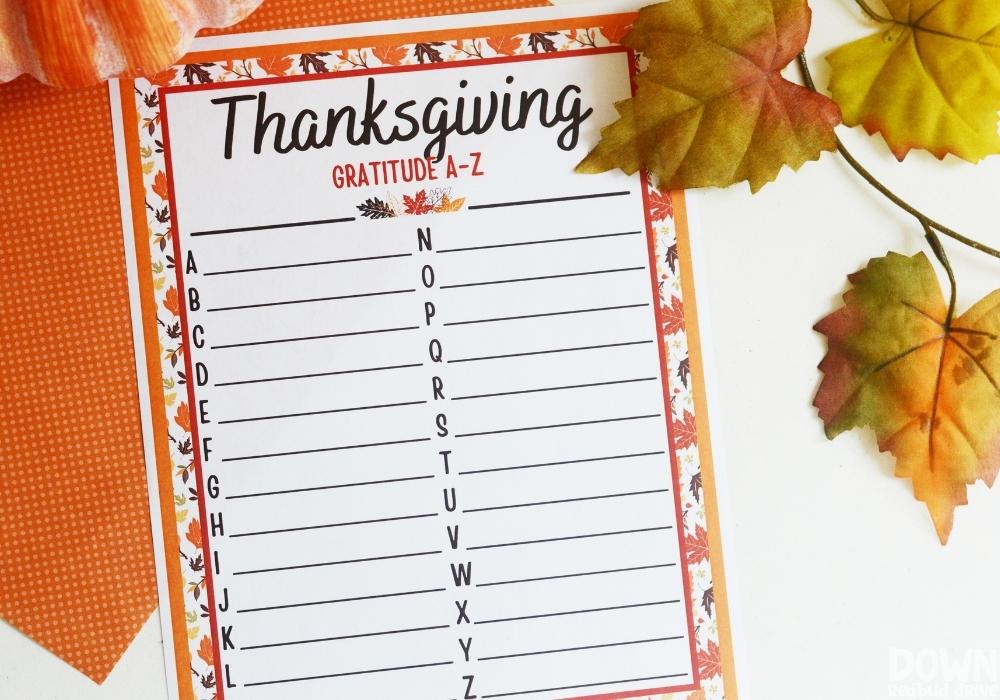 A thanksgiving gratitude worksheet