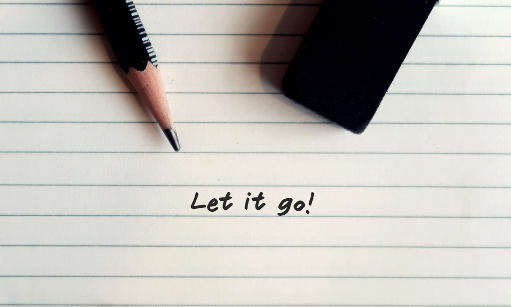 Let it go written on a paper