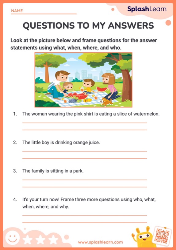 Q and A worksheet