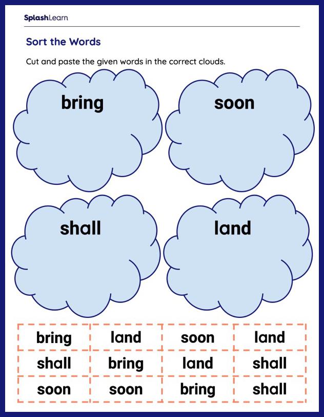 Sight words worksheet