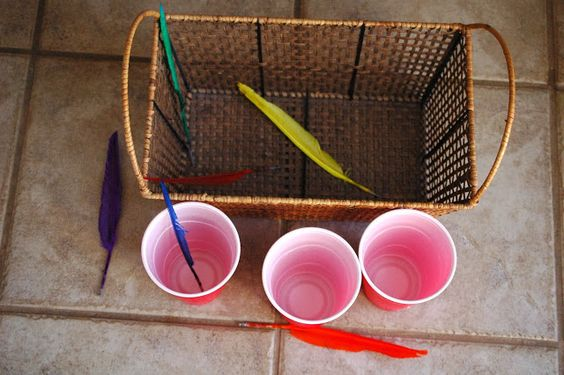 Turkey feather toss game