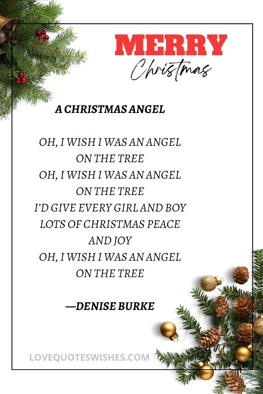 A christmas tree poem